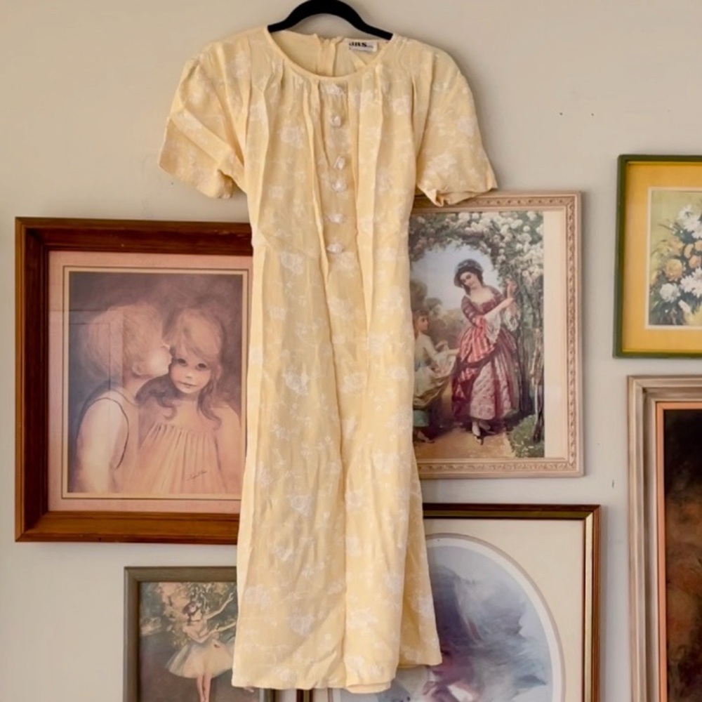 Vintage yellow cocktail dress